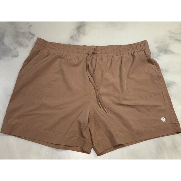 NWOT Women’s Mondetta Outdoor Project Caramel Pull On Shorts Activewear Size XXL - Picture 1 of 9